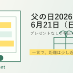 父の日2026はいつ？プレゼントなしでも伝わる実家への連絡と過ごし方