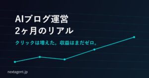 AIブログ運営2ヶ月のリアルな記録|クリックは増えたが収益はゼロだった