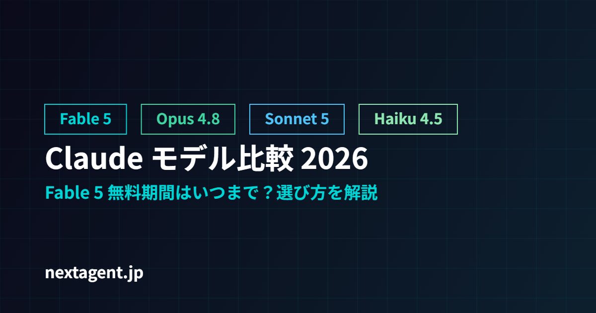 Claude Fable 5とは?無料期間はいつまで?Opus 4.8・Sonnet 5との違いと選び方【2026年7月版】